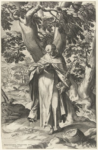 St. Dominic, leser en bok av Cornelis Cort