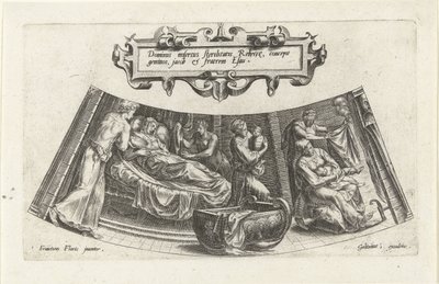 Jakobs og Esaus fødsel The History of Jacob (serietittel) av Cornelis Cort