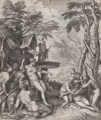 Diana oppdager Callistos graviditet, 1566. av Cornelis Cort