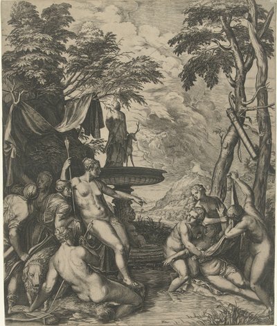 Diana oppdager Callisto .s graviditet av Cornelis Cort