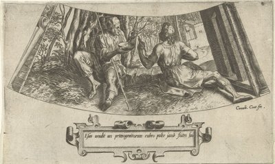 Esau selger sin førstefødselsrett Jakobs og Esaus historie (serietittel) av Cornelis Cort