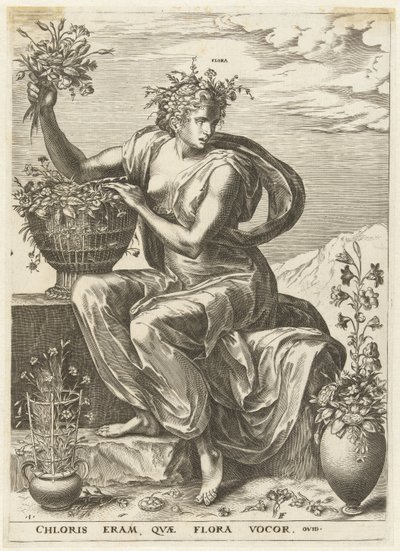 Flora Gudinner og nymfer (serietittel) av Cornelis Cort