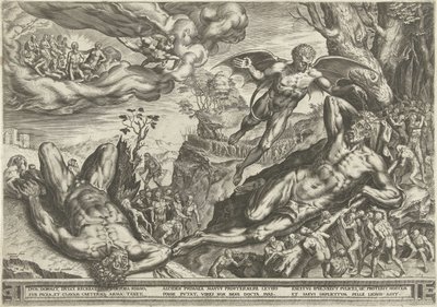 Herkules og pygmeene av Cornelis Cort