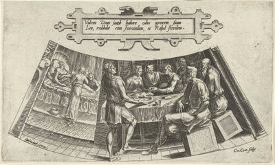 Ekteskapet til Jakob og Lea og fødselen av deres første barn The History of Jacob (serietittel) av Cornelis Cort