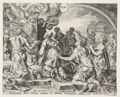 Noahs offer av Cornelis Cort