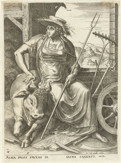 blekner Gudinner og nymfer (serietittel) av Cornelis Cort