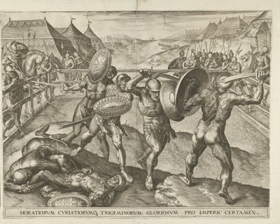 Kamp mellom horaterne og kuratene av Cornelis Cort
