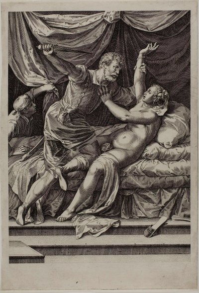 Tarquin og Lucretia av Cornelis Cort