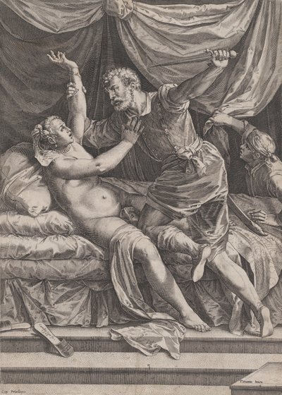 Tarquin og Lucretia, 1571. av Cornelis Cort