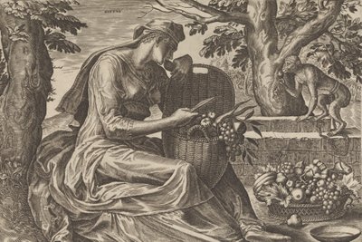Smak, fra The Five Senses, 1561. av Cornelis Cort