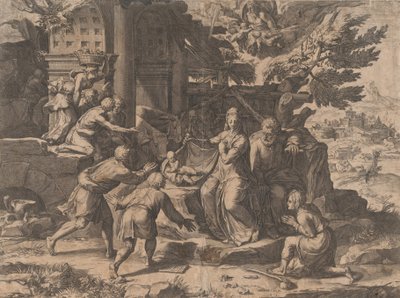 Hyrdenes tilbedelse, 1569., 1569. av Cornelis Cort