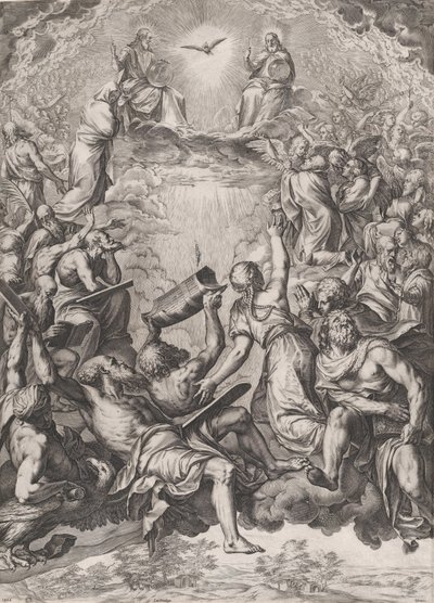 Treenighetens tilbedelse, 1566. av Cornelis Cort