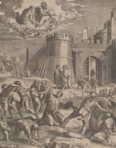 The Martyrdom of St Stephen, 1576. av Cornelis Cort