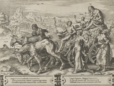 The Triumph of Want, fra The Cycle of the Vicissitudes of Human Affairs, plate 6, 1564. av Cornelis Cort