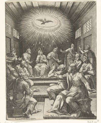 Den Hellige Ånds utgytelse av Cornelis Cort