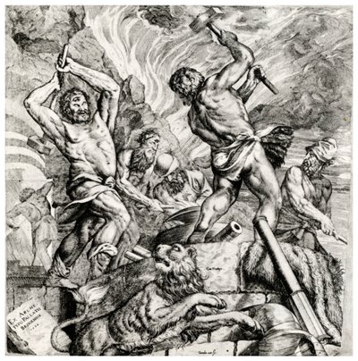 Vulcans Forge, 1500-tallet, 1937 av Cornelis Cort