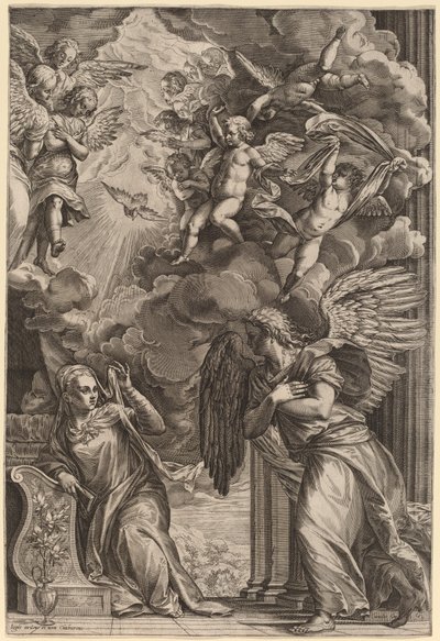 Kunngjøringen av Cornelis Cort after Titian