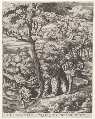Mordet på Saint Peter Martyr av Cornelis Cort, after Titian
