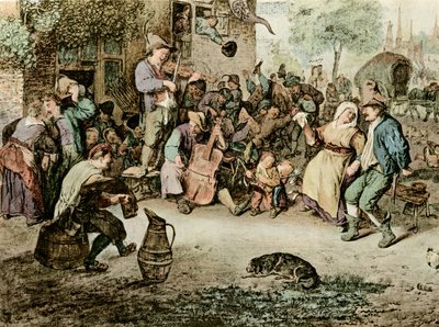 nederlandsk tivoli av Cornelis Dusart