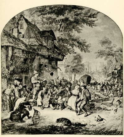 nederlandsk tivoli av Cornelis Dusart