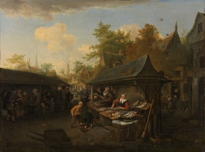 Fiskemarked av Cornelis Dusart