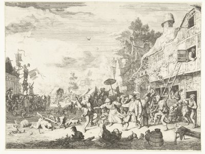 Stor landsbymesse av Cornelis Dusart