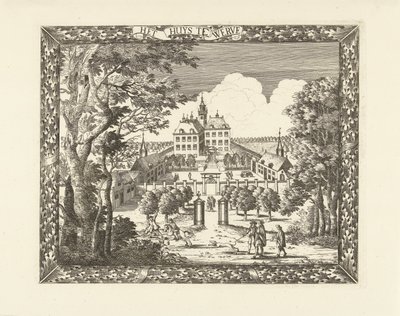 Utsikt over Huis te Werve i Voorburg Het Huys te Werve (tittel på objekt) av Cornelis Elandts