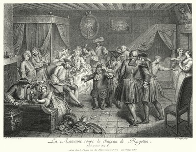 La Rancune klipper hatten til Ragotin (gravering) av Cornelis Engelbrechtsen