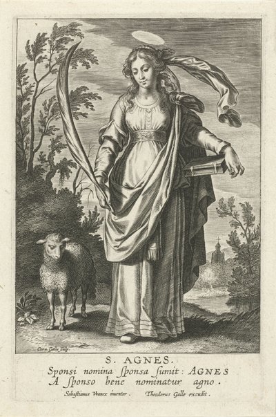 H. Agnes Mirror of the Illustrious Virgins (serietittel) av Cornelis Galle (I)
