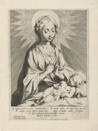Maria forguder Kristusbarnet av Cornelis Galle (I)
