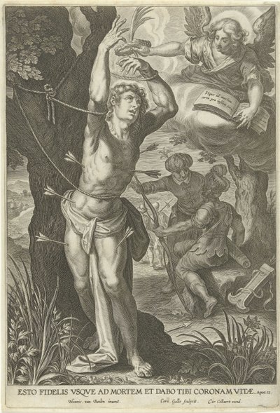 Tortur av Saint Sebastian av Cornelis Galle (I)