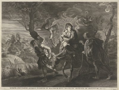 Fly til Egypt av Cornelis Galle (I)