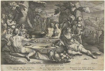 Syndig leve i Noahs dager Sic erat i diebus Noe (tittel på objekt) av Cornelis Galle (I)