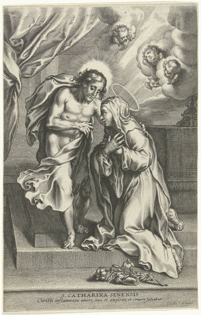 Kristus og den hellige Katarina av Siena av Cornelis Galle (II)