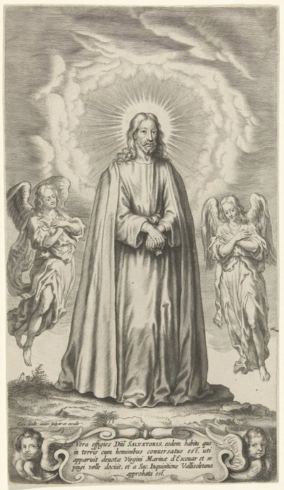 Kristus med to engler av Cornelis Galle (II)