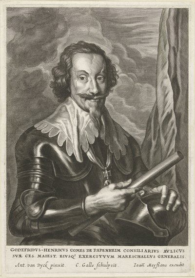 Portrett av Gottfried Heinrich, greve av Pappenheim av Cornelis Galle (II)