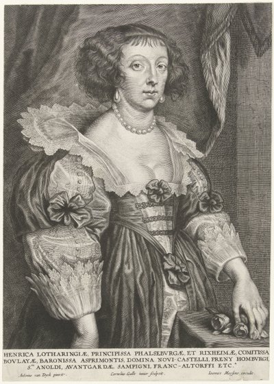 Portrett av Henriëtte van Lorraine av Cornelis Galle (II)