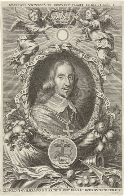 Portrett av Leopold Willem, erkehertug av Østerrike av Cornelis Galle (II)