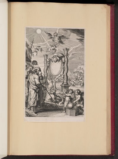 Tittelside for G. de St. Vincent, et geometrisk verk om kvadratiseringen av sirkelen av Cornelis Galle II after Abraham Diepenbeeck
