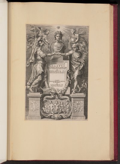 Tittelside for Frederik de Marselaer, Legatvs av Cornelis Galle II after Sir Peter Paul Rubens