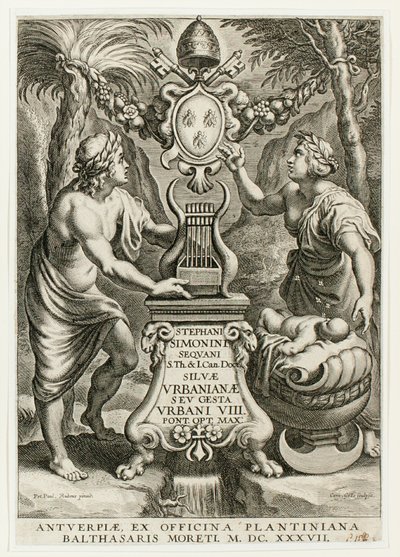 Tittelside fra Silvae Urbaniana av Cornelis Galle I