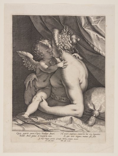 Venus og Amor av Cornelis Galle I
