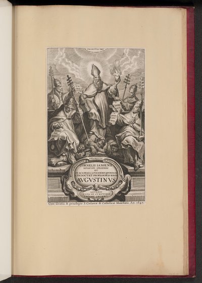 Tittelside for Cornelii Jansenii ... Avgvstinvs av Cornelis Galle I after Sir Peter Paul Rubens