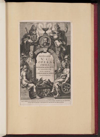 Tittelside for Justus Lipsius, Opera Omnia, I av Cornelis Galle I after Sir Peter Paul Rubens