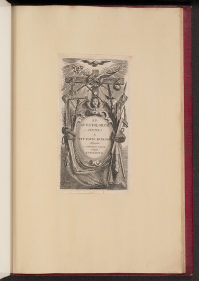 Tittelplate for SS. Apostolorvm ikoner av Cornelis Galle I after Sir Peter Paul Rubens