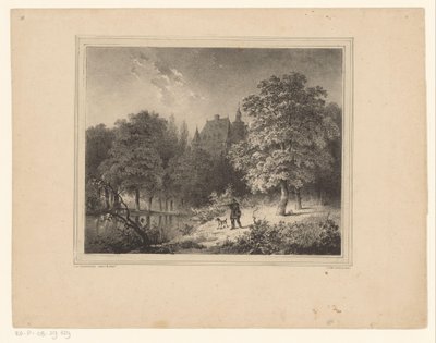 Jeger i en skog av Cornelis Gerrit Verburgh