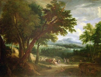 David og Abigail (olje på lerret) av Cornelis Huysmans