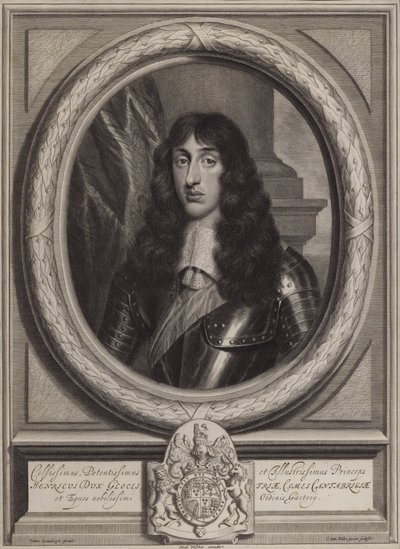 Henry Stuart, hertug av Gloucester, yngste sønn av kong Charles I (gravering) av Cornelis II Van Dalen