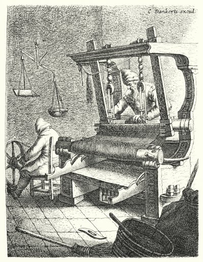 The Weaver (gravering) av Cornelis I Danckerts
