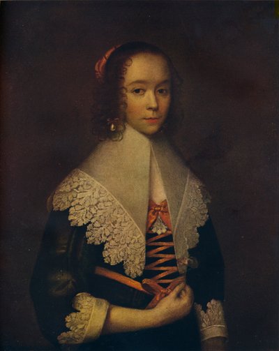 Portrait of a Girl, 1600-tallet, 1916 av Cornelis Janssens van Ceulen